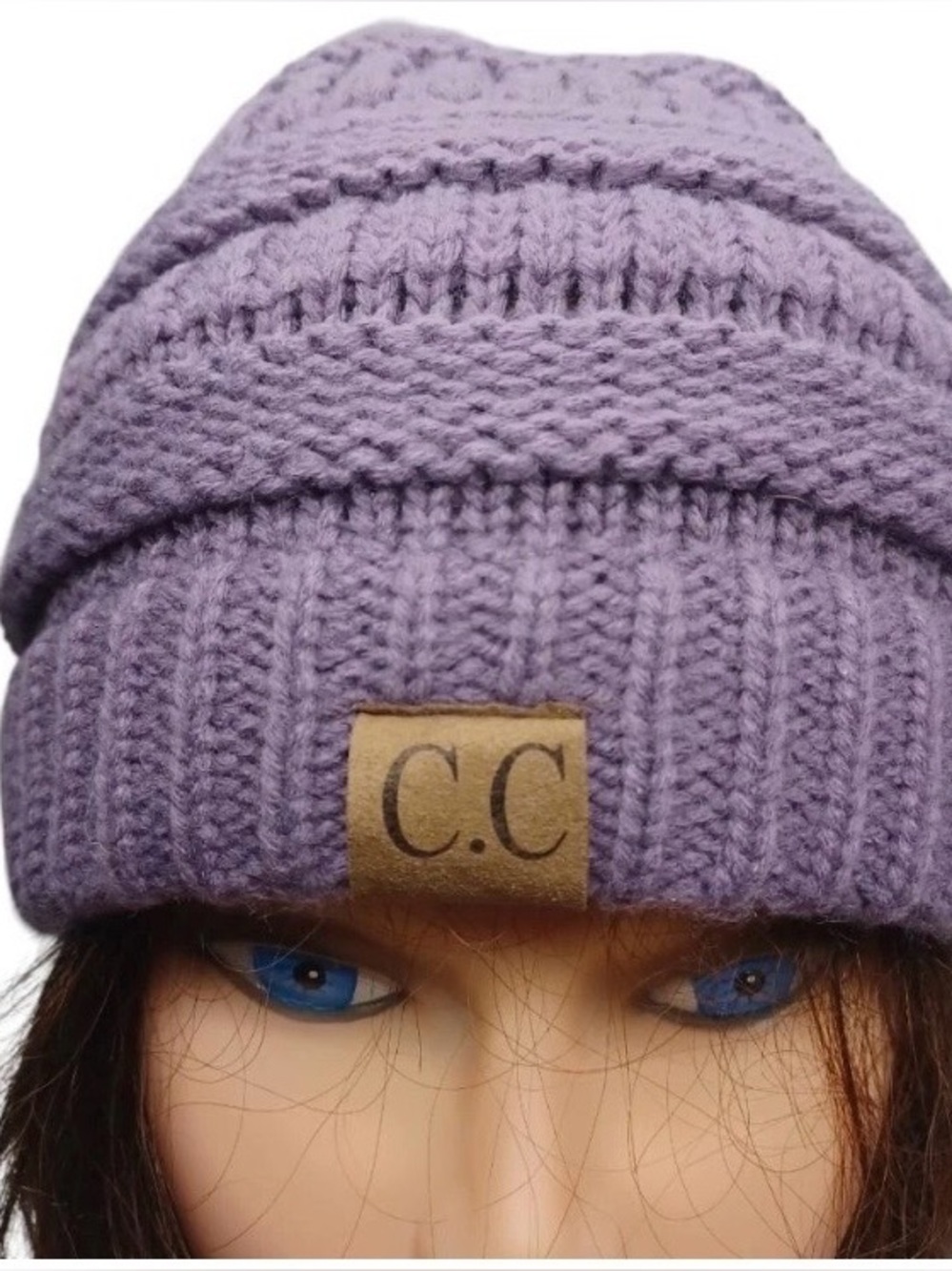 C.C.  Purple Nice Winter Beanie Knit Hat One Size women’s